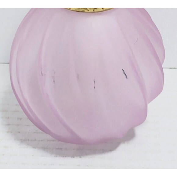 VTG LAMPE BERGER PINK SWIRL GLASS FRAGRANCE LAMP W GOLD TONED CATALYTIC BURNER - Picture 2 of 9